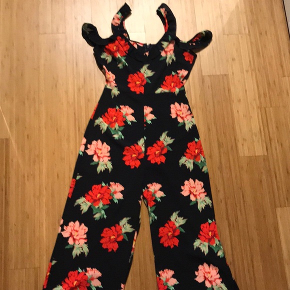 topshop frill jumpsuit